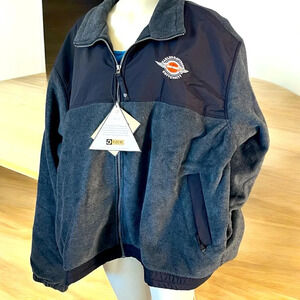 Harley Davidson University North end bomber fleece zip up jacket Size 3X